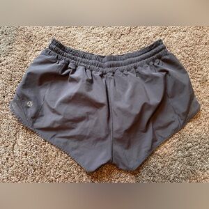 Lululemon Dark Gray Hotty hot shorts